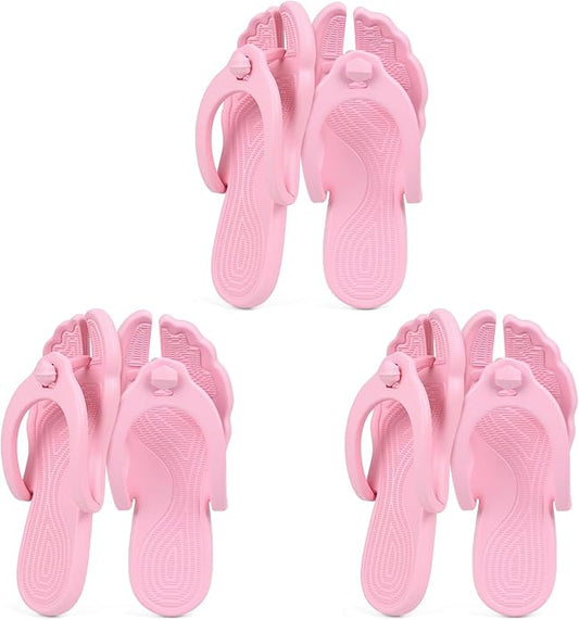 Rosoz Flip Flops for Women Men Foldable Travel Slippers Lightweight Shower Shoes Non-Slip Quick-Dry Bathroom Camp Beach Sandals