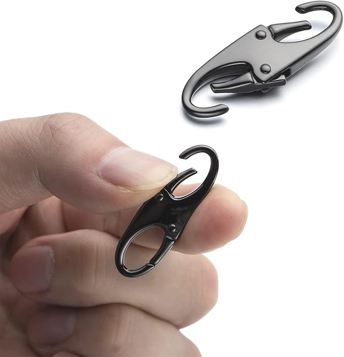 Zpsolution Double Small Carabiner Clips - Zipper Clip Theft Deterrent - Securing Pulls Closed - Zipper Pull Replacement