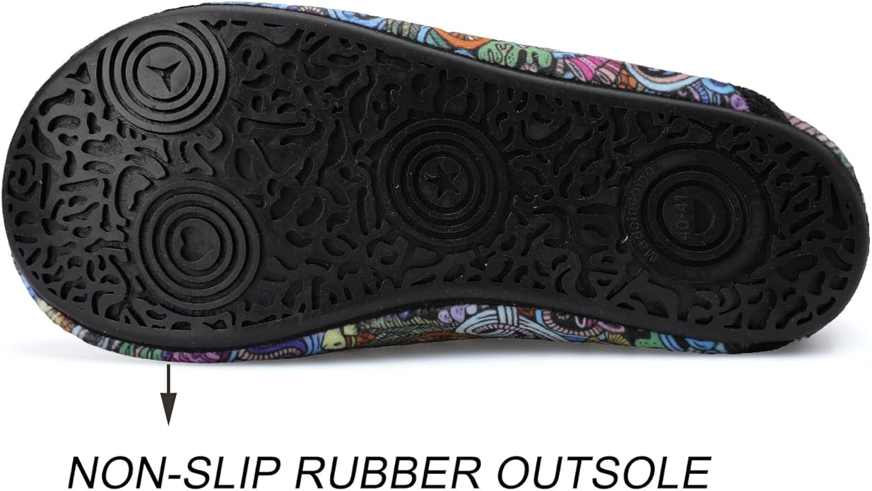 Scurtain Unisex Adults Rubber Sole Slippers