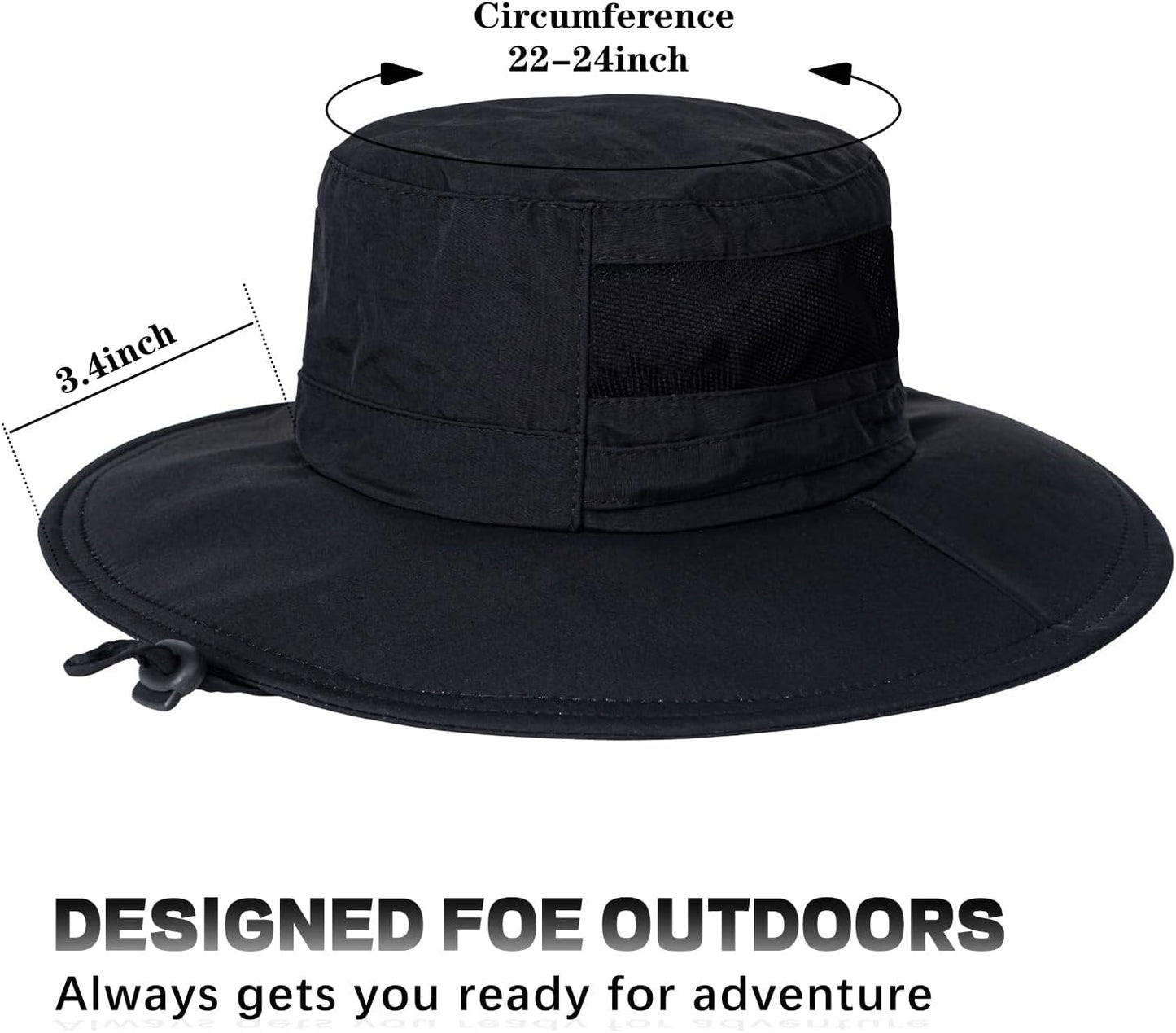 Sun Hat for Men/Women, UPF 50+ Fishing Hat,Waterproof Wide Brim Bucket Hat Foldable Boonie Hat for Hiking Garden Safari Beach