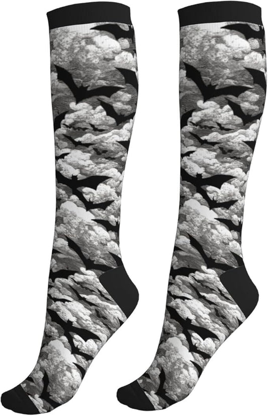Compression Socks Knee High Circulation Support Socks For Women Men Athletic Running Work Hiking Cycling Travel
