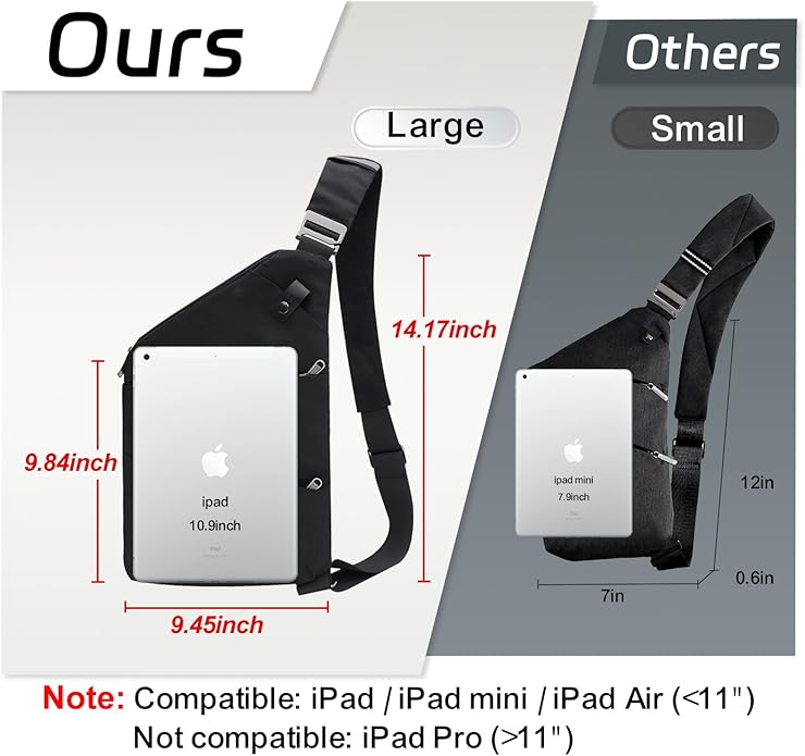 Anti Theft Crossbody Travel Bags Mens Sling Bag Over the Shoulder Bags for Women Gifts for Travelers