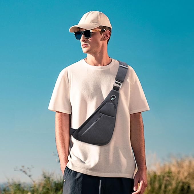 Sling Bag Small Waterproof Shoulder Backpack For Travel Hiking Anti-Thief Crossbody Chest Daypack Personal Pocket Bag