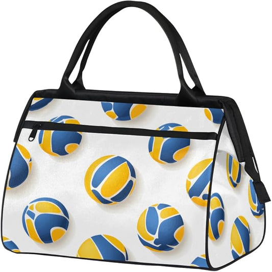 Volleyball Overnight Weekender Bag for Women Men Travel Duffel Bags Waterproof Luggage Carry on Sports Yoga Gym Bag