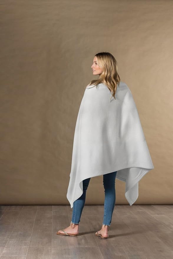 MV Sport Lightweight Sweatshirt Blanket Throw – Warm & Cozy, Breathable Oversized Fleece Knit, Couch, Bed, Travel, Cold Nights, and Outdoors – Soft Light Weight Blanket 54" x 84" Oatmeal