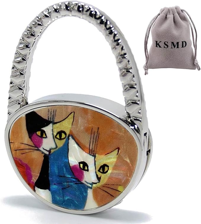 KSMD Portable Purse Hanger - Foldable Table Hooks for Bars, Desk, and Handbag Storage