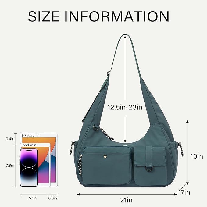CLUCI Travel Purses for Women, Waterproof Nylon Crossbody Bags for Woman Trendy, Anti Theft Shoulder Handbags for Ladies