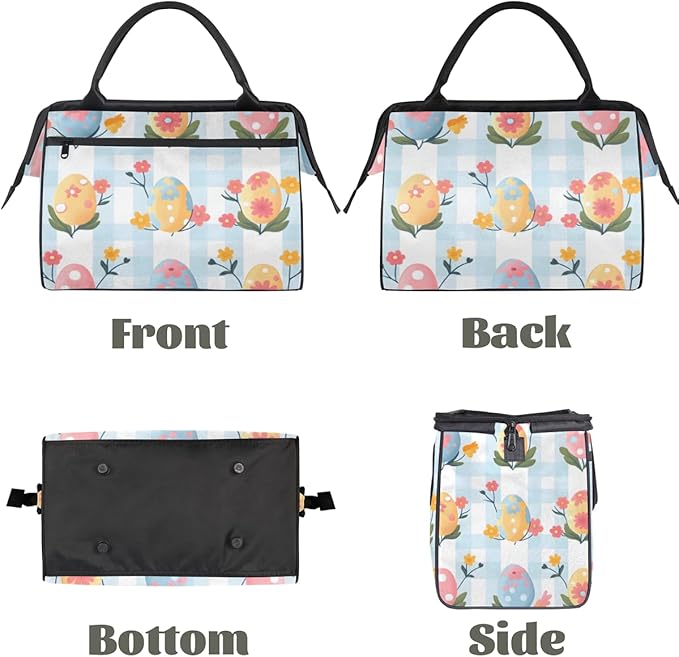 Eggs Easter Overnight Weekender Bag for Women Men Travel Duffel Bags Waterproof Luggage Carry on Sports Yoga Gym Bag