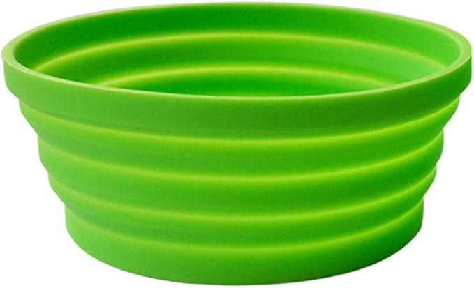 Ecoart Silicone Expandable Collapsible Bowl for Travel Camping Hiking (Green(S))