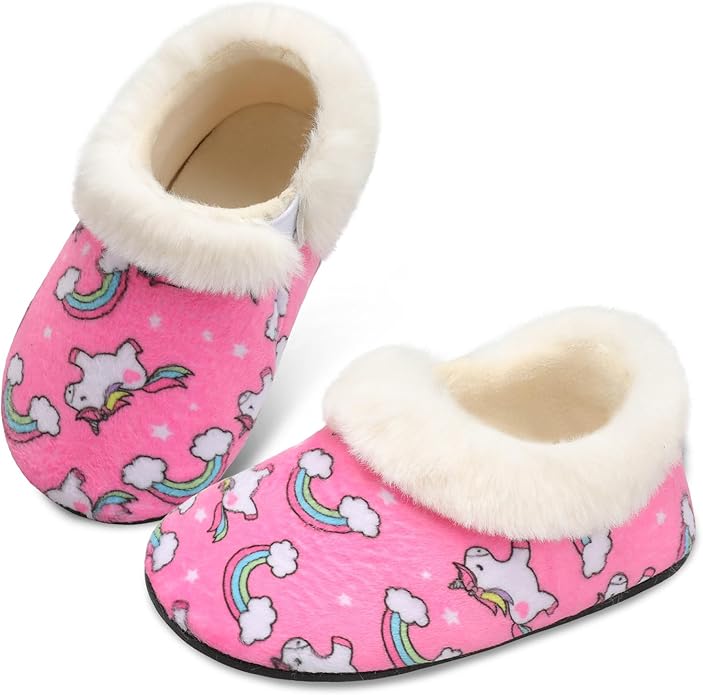 Centipede Demon Toddler Slippers for Boys Girls Slip on Kids Baby Toddlers House Shoes Lightweight Barefoot Furry Sock Shoes Indoor Outdoor Warm Walking Shoes