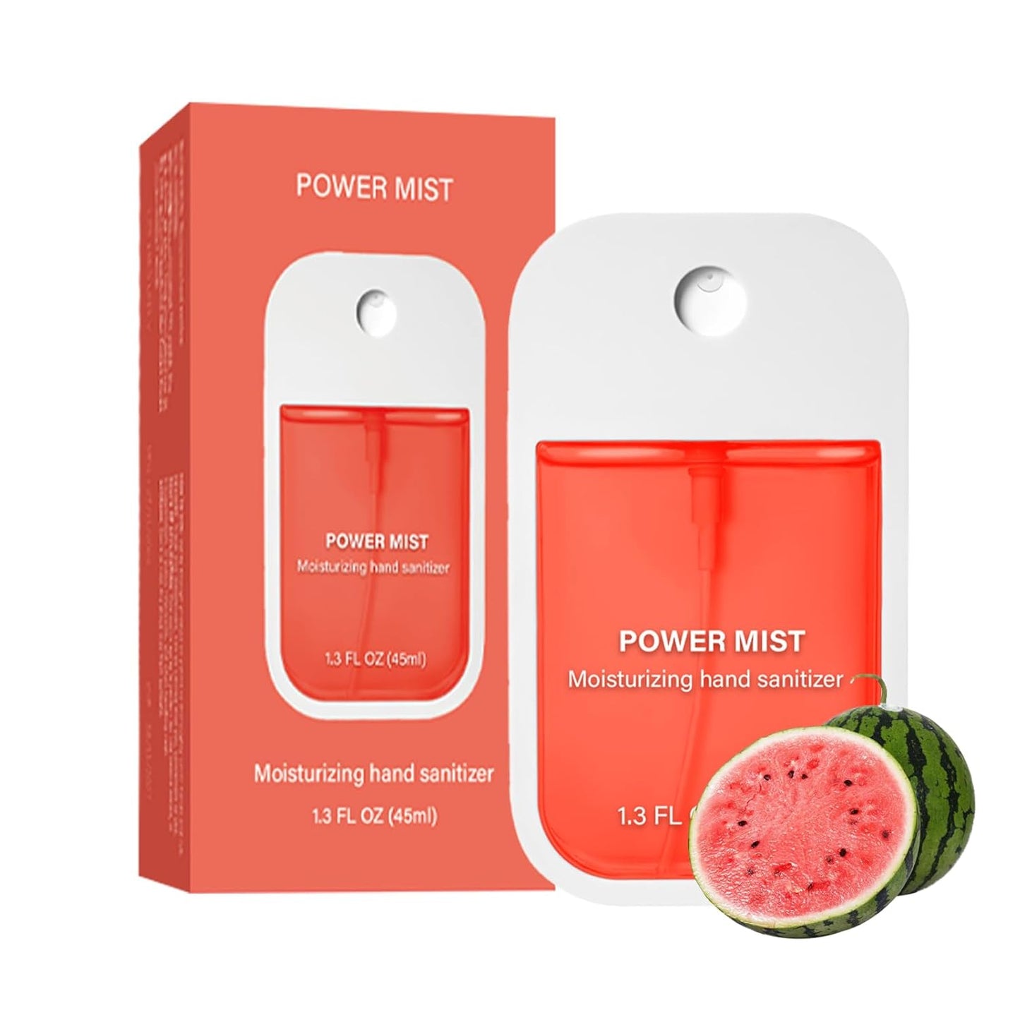 Power Mist Hydrating Hand Sanitizer Spray, Portable Travel-Size Hand Sanitizer Spray, 500-Sprays Each，Suitable for Both Adults and Children (Watermelon)