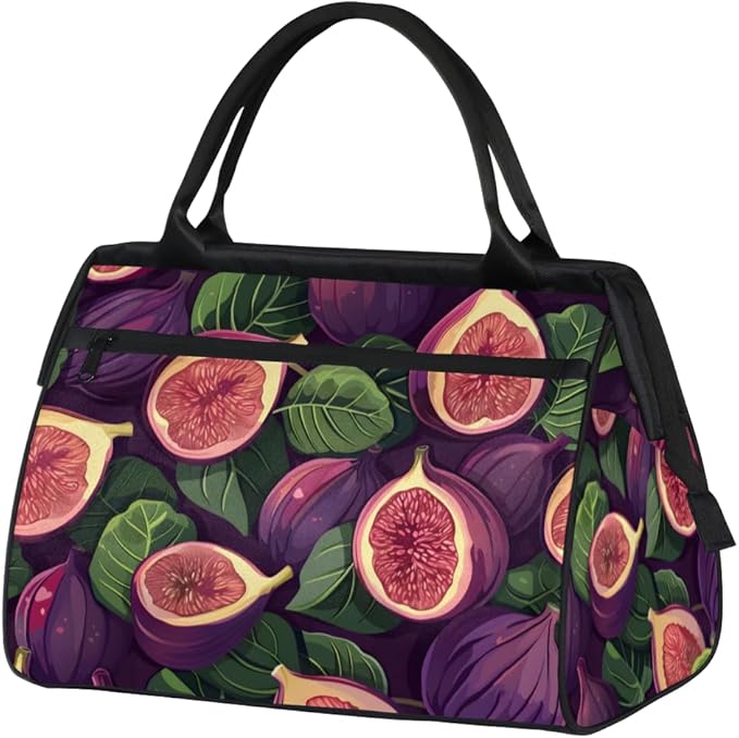 Fig Plants Overnight Weekender Bag for Women Men Travel Duffel Bags Waterproof Luggage Carry on Sports Yoga Gym Bag