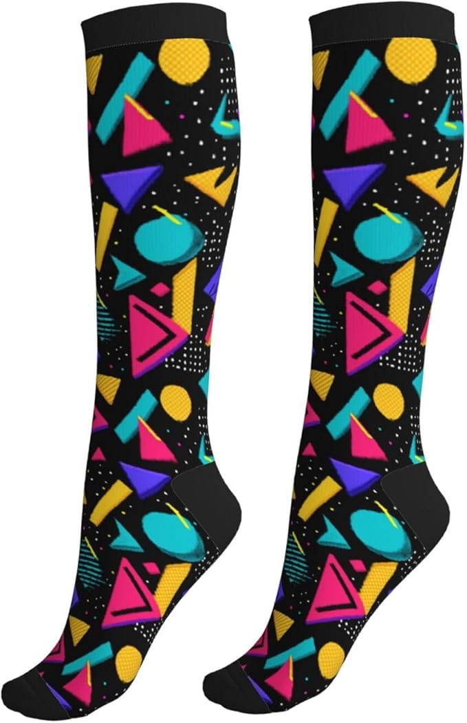 Compression Socks Knee High Circulation Support Socks For Women Men Athletic Running Work Hiking Cycling Travel