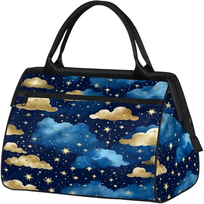 Clouds Overnight Weekender Bag for Women Men Travel Duffel Bags Waterproof Luggage Carry on Sports Yoga Gym Bag