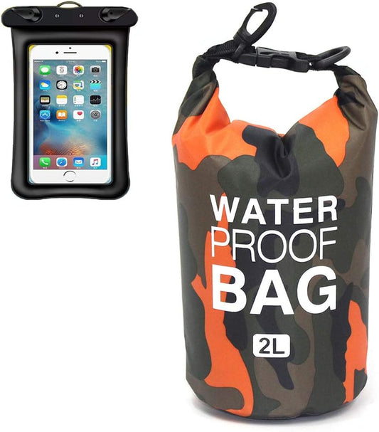 Waterproof Dry Bag 2L/5L/10L/15L/20L/30L, Roll Top Sack Keeps Gear Dry for Kayaking, Rafting, Boating, Swimming, Camping, Hiking, Beach, Fishing with Free Waterproof Phone Case