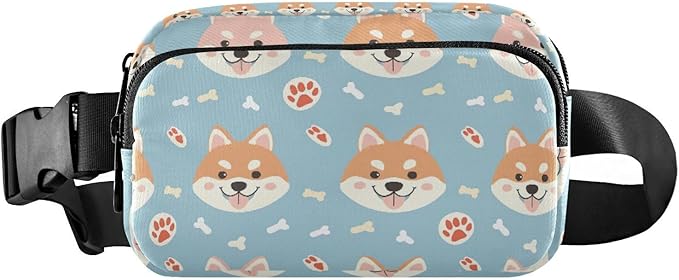 Kawaii Shiba Inu Dog Fanny Pack for Women Men Water Resistant Fashion Waist Packs with Adjustable Strap Belt Bag for Travel Workout Jogging Hiking 21219129