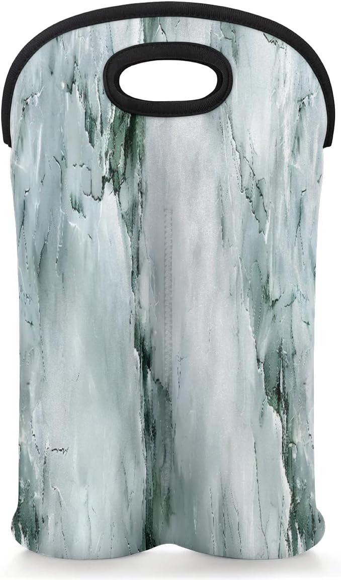 Wine Carrier Tote Personalized Bag for 2 Bottles - Neoprene Wine Bottle Holder with Carry Handle, Wine Protective Bag Insulated Bag Beer Cans Water Bottle Holder for Travel Picnic,Style20