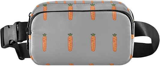 Kawaii Carrots Fanny Pack for Women Men Water Resistant Fashion Waist Packs with Adjustable Strap Belt Bag for Travel Workout Jogging Hiking 21219051