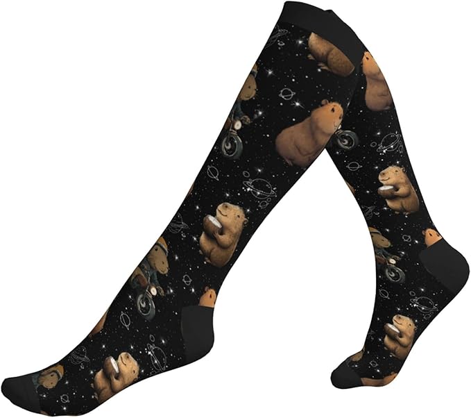 Compression Socks Knee High Circulation Support Socks For Women Men Athletic Running Work Hiking Cycling Travel