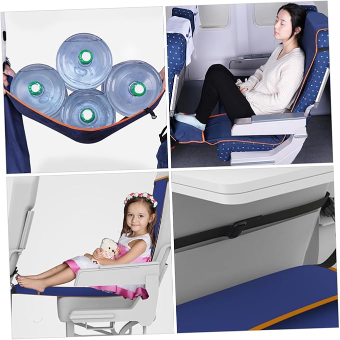 Zerodeko Airplane Seat Extender Hammock Comfortable Sleeper for Long Flights Foot Hammock for Air Travel Essentials