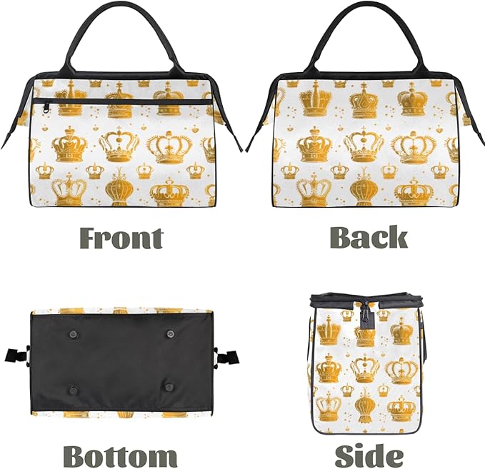 Crown Overnight Weekender Bag for Women Men Travel Duffel Bags Waterproof Luggage Carry on Sports Yoga Gym Bag
