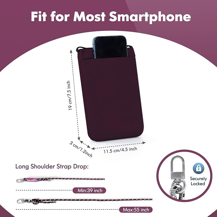 SIMTOP Small Crossbody Bag Cell Phone Purse for Women Lightweight RFID Anti-Theft Water-Resistant Adjustable Strap Phone/Keys