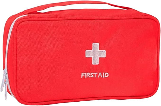 First Aid Bag First Aid Kit Empty Medical Storage Bag Red Trauma Bag for Emergency First Aid Kits Car Workshop Cycling Outdoors (Red Handle)