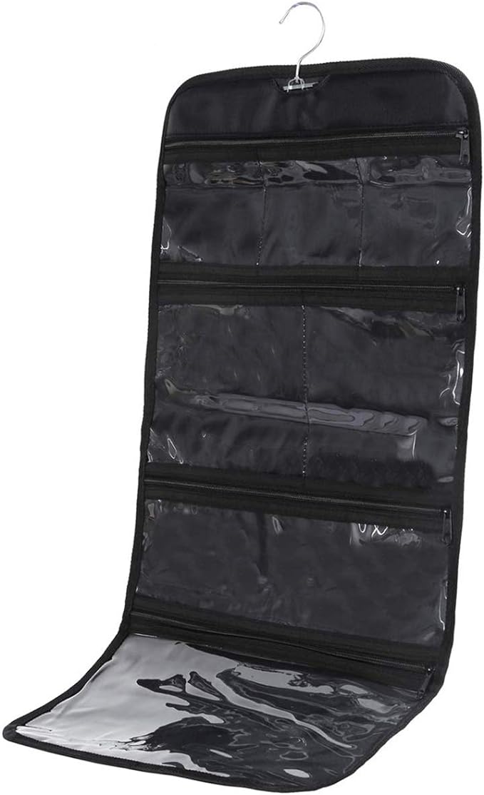 Foldable Clear Hanging Travel Toiletry Bag Cosmetic Organiser Storage