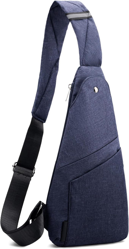 Anti-Theft Sling Bag, Lightweight Waterproof Crossbody Chest Bag with Hidden Pocket for Travel Hiking Casual Daily