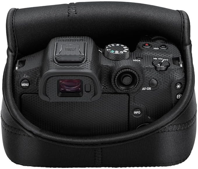 KIWIFOTOS Neoprene DSLR Camera Sleeve Case Compatible with Canon EOS R7 R10 45mm Lens Nikon Z6III Z50II Mirrorless Camera up to 5.1 x 2.9 x 3.9 Wear Resistance