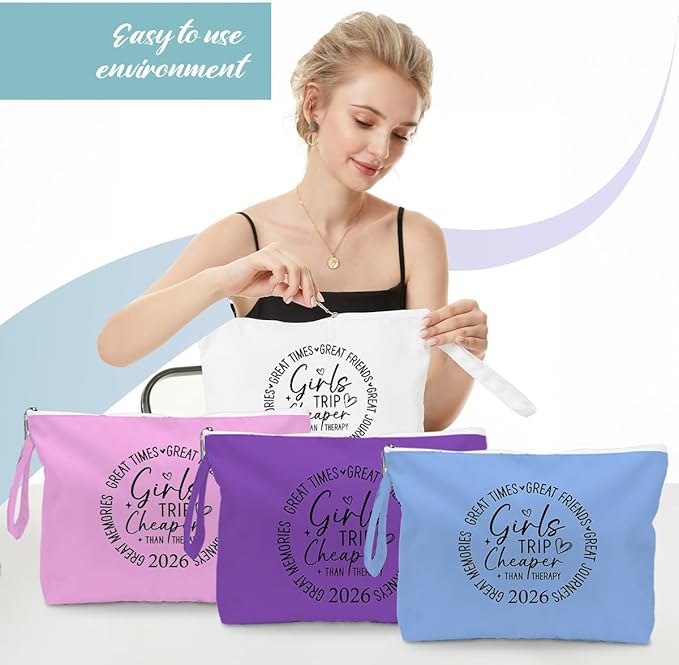 Fokongna 4PCS Girls Trip Gifts Wet Bag Wet Dry Bag Beach Bag Favors for Swimsuit Toiletry Bag Travel Essentials For Women, Beach Travel Gym Wet Dry Bag for Swimsuit Dirty Diaper Bag