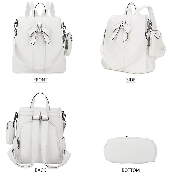 ZOCAI Backpack Purse for Women Fashion Backpack Purses PU Leather Daypacks Anti-Theft Shoulder Bag Satchel Purse