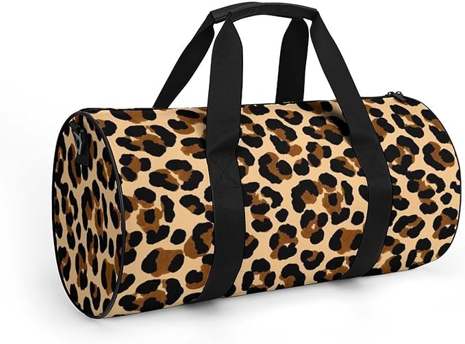 Lightweight Sports Travel Bag Cheetah Leopard Print (2) Beach Swim Bags Men Women Duffle Bag Foldable Overnight Bags