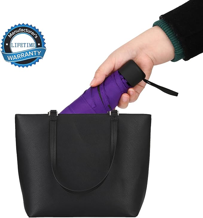 GAOYAING Compact Travel Umbrella with Case Sun&Rain Lightweight Small and Compact Suit for Pocket