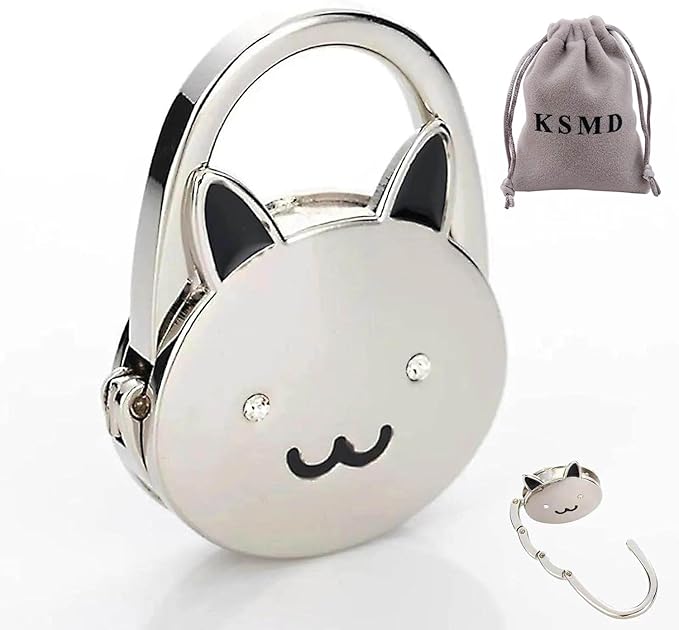 KSMD Purse Hooks for Table and Bars,Portable Purse Hanger Organizers Hooks Handbag Holder Pocketbook Holder Bag Storage for Desk Bag Hook,Foldable Folding Table Hook Hanger