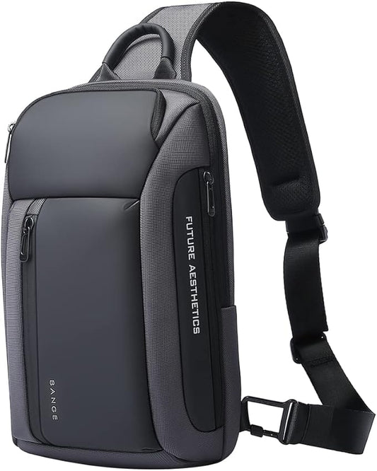 BANGE Men's Crossbody Backpack - Waterproof Shoulder Bag for Travel, Hiking & Daily Commute