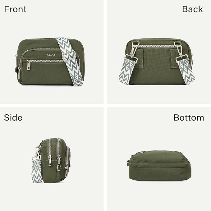 CLUCI Crossbody Bags for Women Travel,Travel Bags for Women,Travel Purses Anti Theft Crossbody,Convertible Belt Bag RFID