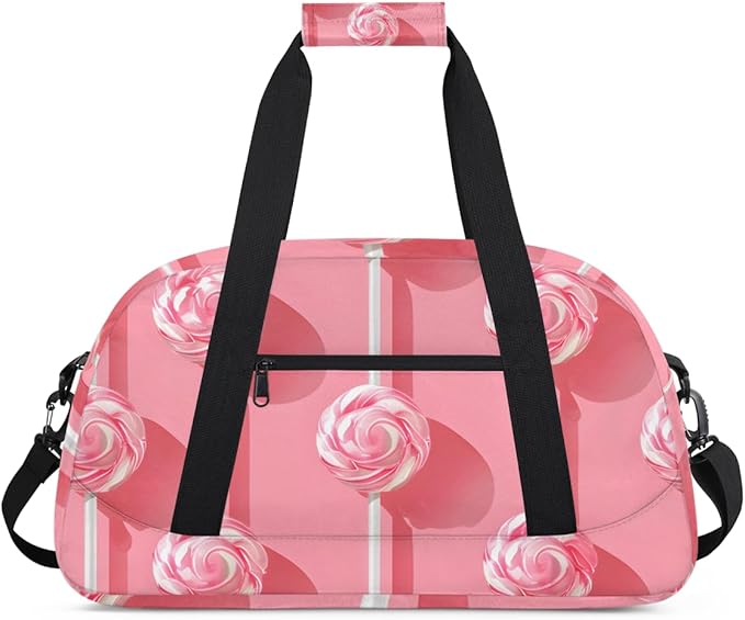 Food - Candy (4) Kids-Duffel-Bags Gymnastics Dance Bag Carry-On Overnight Travel Gym Lightweight Dance Sports Bags For Girls Boys Kids，