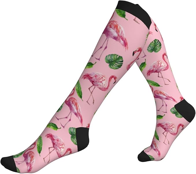 Compression Socks Knee High Circulation Support Socks For Women Men Athletic Running Work Hiking Cycling Travel
