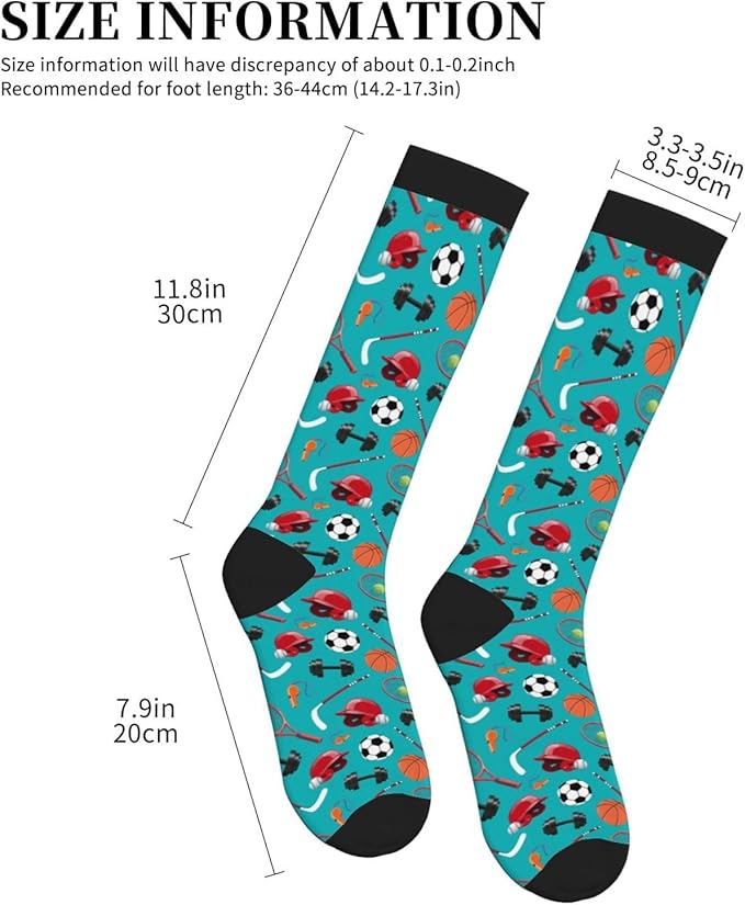 Compression Socks Knee High Circulation Support Socks For Women Men Athletic Running Work Hiking Cycling Travel