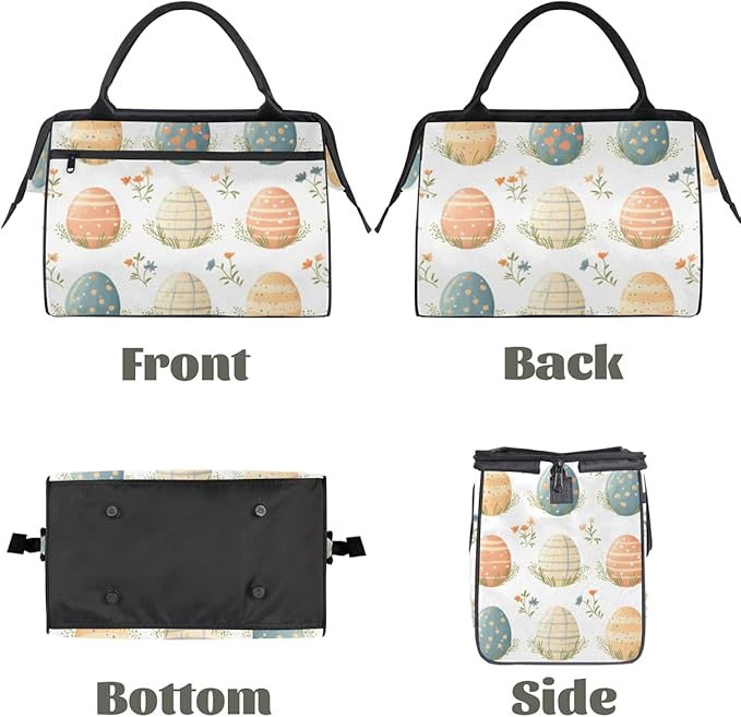 Easter Egg Design Overnight Weekender Bag for Women Men Travel Duffel Bags Waterproof Luggage Carry on Sports Yoga Gym Bag