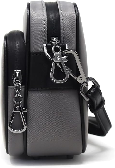 Womens Anti-Theft Water-Proof Travel Crossbody Bag with Slash-Resistant Faux Leather & Locking Clasps Strap