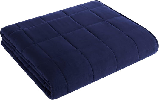 L'AGRATY Weighted Blanket - 88"x104" 20lbs Cooling Breathable Heavy Blanket Microfiber Material with Glass Beads for Adult All-Season Summer Fall Winter Soft Thick Comfort