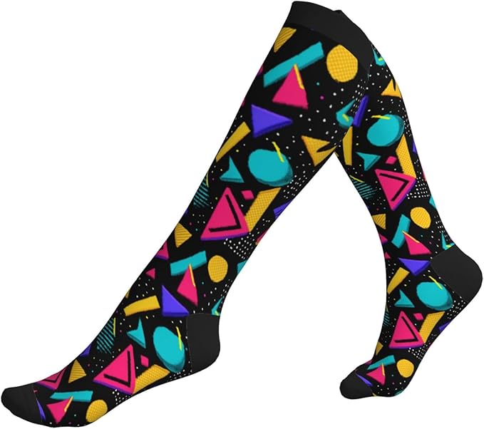Compression Socks Knee High Circulation Support Socks For Women Men Athletic Running Work Hiking Cycling Travel