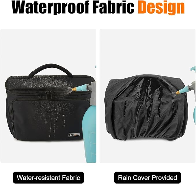 Cwatcun Camera Crossbody Shoulder Messenger Case, DSLR/SLR/Mirrorless Travel Photography Sling Bag with Tripod Holder and Rain Cover for Canon, Nikon, Sony, Fuji Cameras, Lens and Accessories