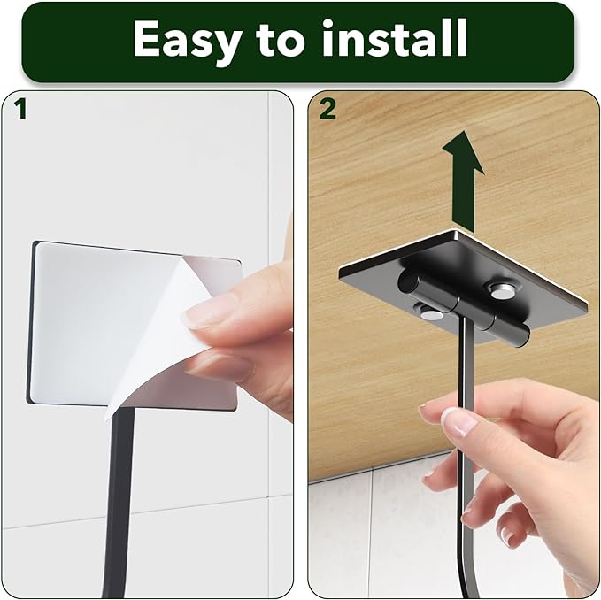 2-Pack Self Adhesive Metal Banana Hanger Hook, Under Cabinet Hook For Kitchen Items, Foldable Banana Hook With Magnets
