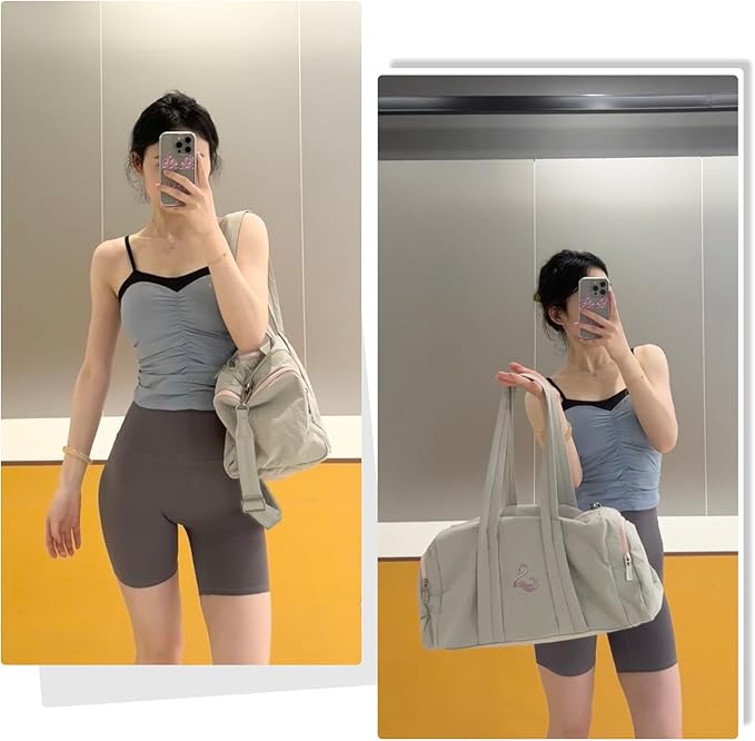 Gym Bag for Women with Shoe & Wet Compartment - Duffle Bag for Travel, Sports, Yoga, Fitness & Workout