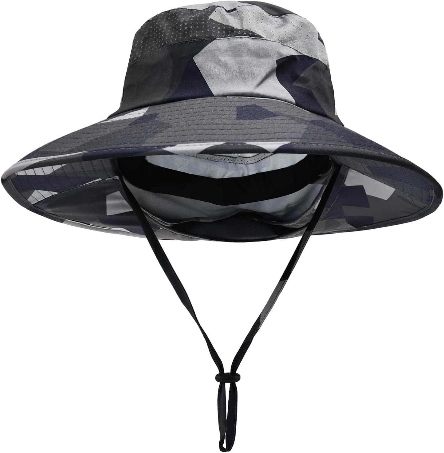 Sun Hats for Men Women Fishing Hat UPF 50+ Breathable Wide Brim Bucket Hats Summer UV Protection Safari Hat with Neck Flap