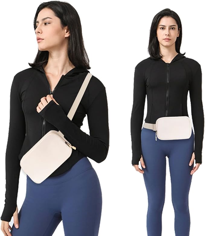 Belt bag Fanny pack crossbody bags for women Everywhere belt bag (ivory)