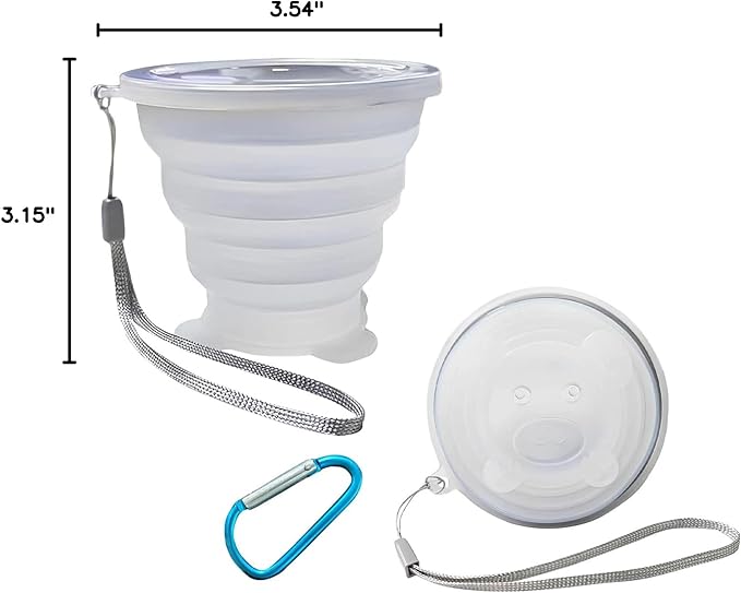 Collapsible Cups-Silicone Foldable Expandable Folding Drinking Cup-Reusable Portable MugsCup Lightweight-Cup For Travel, Camping, Hiking, Holiday Vacation, Outdoor Sports